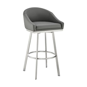 Luxur Living Chachondi Gray 26 Inch Swivel Counter Stool