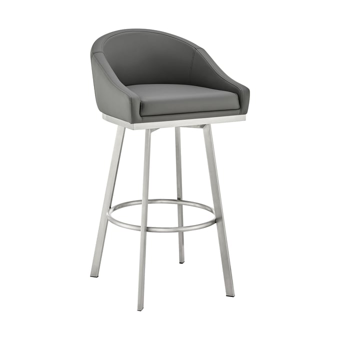 Luxur Living Chachondi Gray 26 Inch Swivel Counter Stool LUX-LCELBABSGRY26