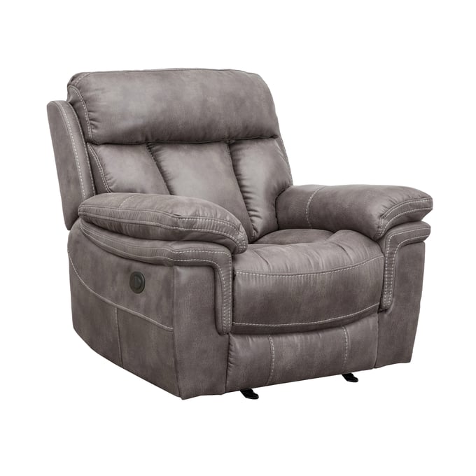 Luxur Living Chapaner Gunmetal Fabric Power Recliner Chair LUX-LCES1GM