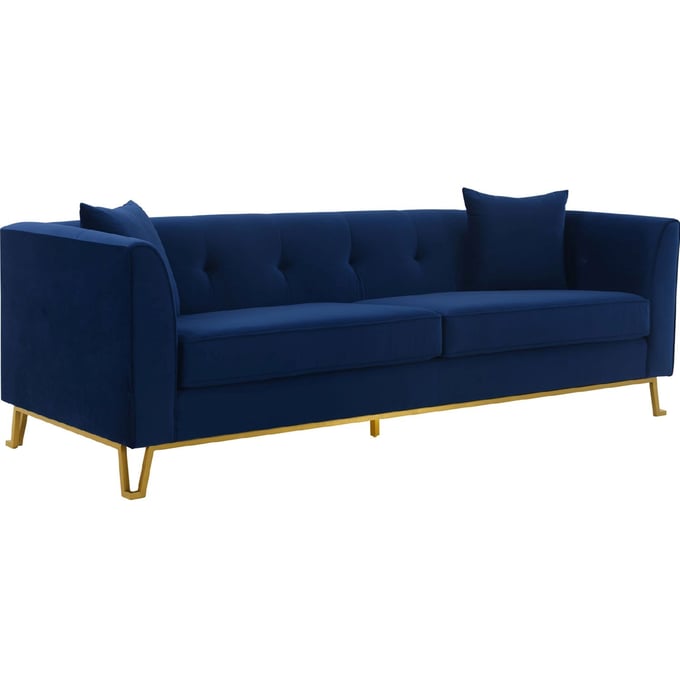 Luxur Living Chapnath Blue 90 Inch Sofa LUX-LCEV3BLUE