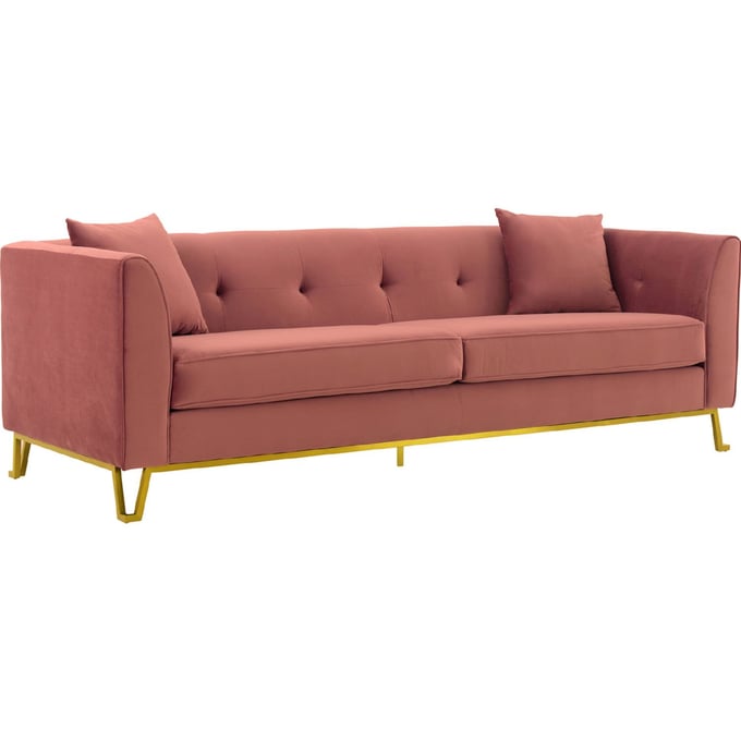 Luxur Living Chapnath Blush 90 Inch Sofa LUX-LCEV3BLUSH