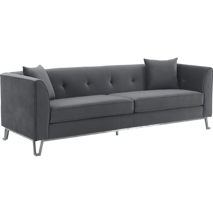 Luxur Living Chapnath Gray 90 Inch Sofa LUX-LCEV3GREY