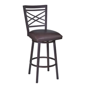 Luxur Living Chelaka Brown 26 Inch Counter Height Stool