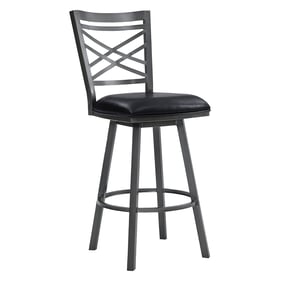 Luxur Living Chelaka Black 30 Inch Counter Height Stool