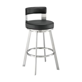 Luxur Living Chikhal Black 26 Inch Swivel Counter Stool