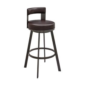 Luxur Living Chikhal Brown 26 Inch Swivel Counter Stool