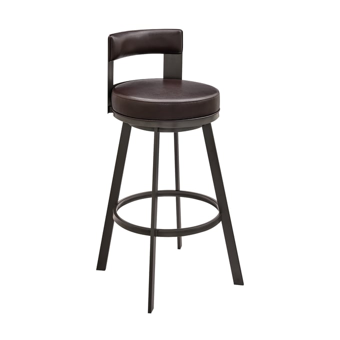 Luxur Living Chikhal Brown 26 Inch Swivel Counter Stool LUX-LCFLBAJVCHO26