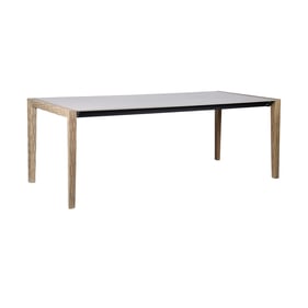 Luxur Living Chichordi Light Gray Indoor Outdoor 80 Inch Dining Table