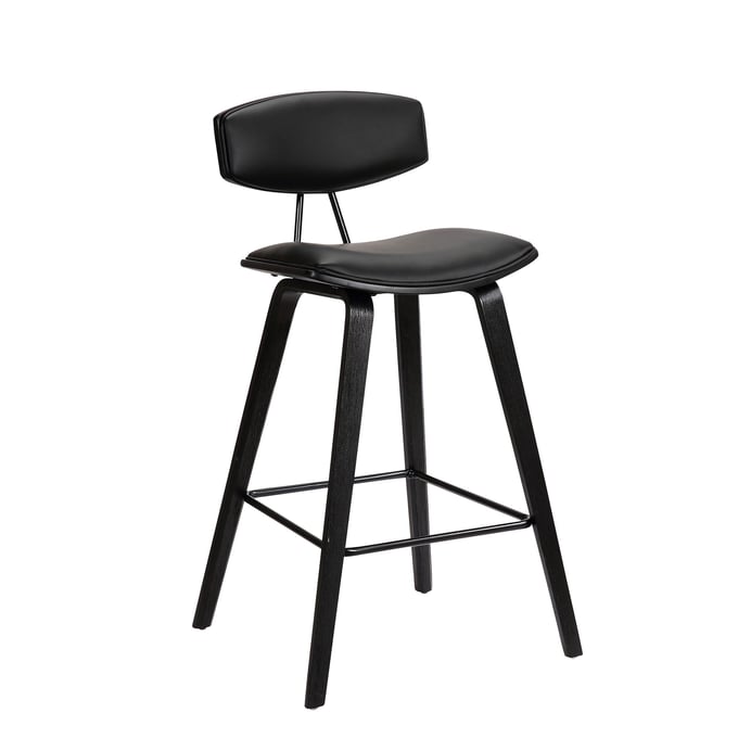 Luxur Living Chikhalagar Black 25.5 Inch Counter Height Stool LUX-LCFOBABLBL26