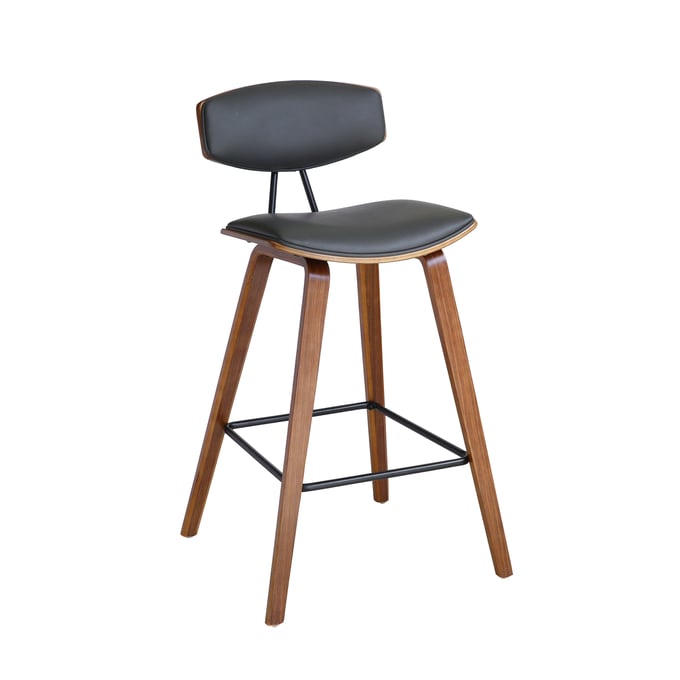 Luxur Living Chikhalagar Gray Walnut 25.5 Inch Counter Height Stool LUX-LCFOBAWAGR26