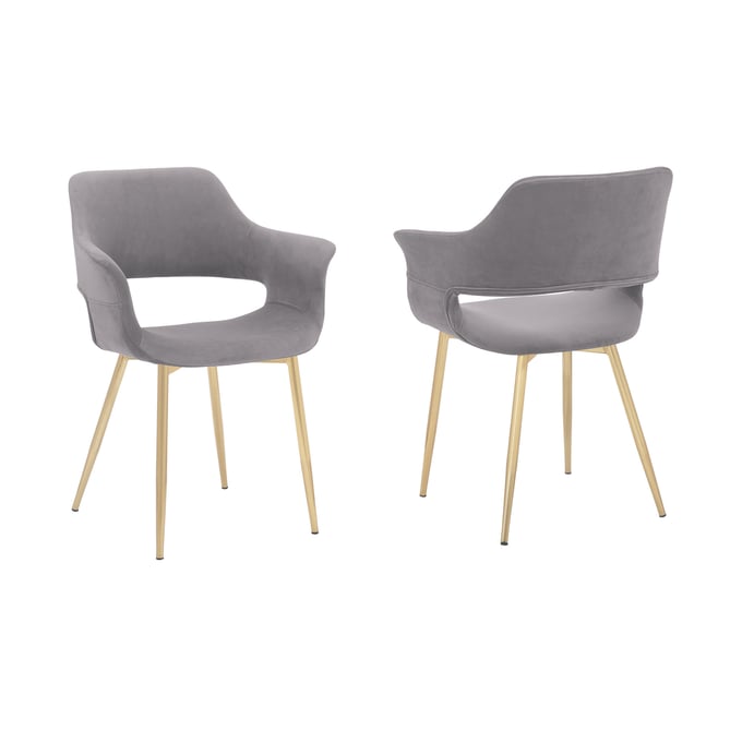 2 Luxur Living Chohatta Gray Dining Room Chairs LUX-LCGICHGREY