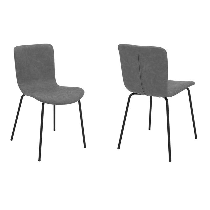 2 Luxur Living Chondhi Light Gray Dining Room Chairs LUX-LCGLSIBLCH