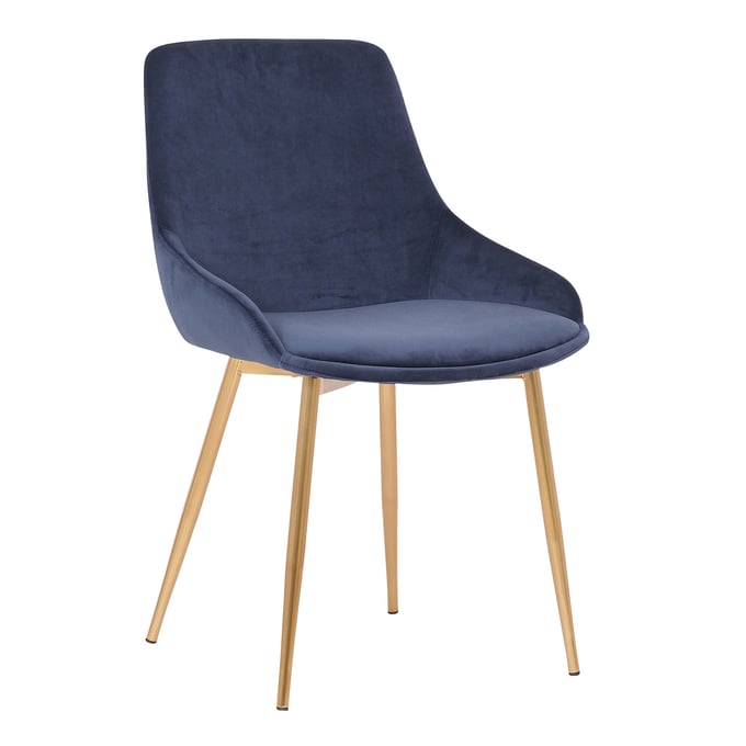 Luxur Living Dahigaon Blue Dining Accent Chair LUX-LCHESIGLDBLU