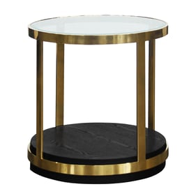 Luxur Living Dagadparwa Gold Black End Table