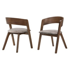 2 Luxur Living Darephal Walnut Brown Dining Chairs