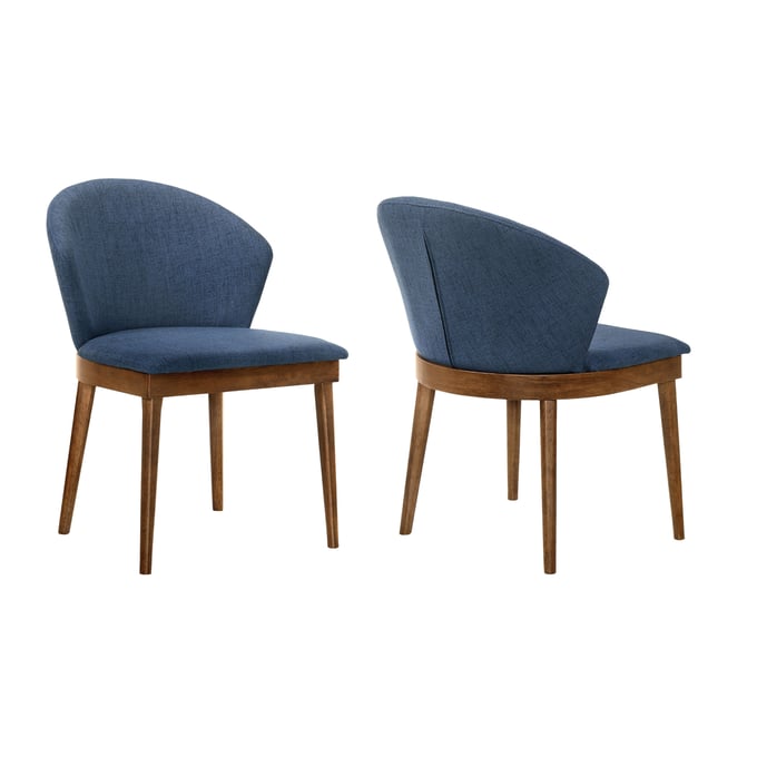 2 Luxur Living Devdari Blue Dining Side Chairs LUX-LCJNSIWABLU