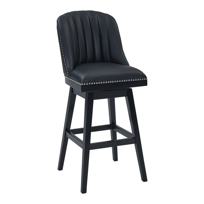 Luxur Living Degaon Black 26 Inch Counter Height Stool LUX-LCJRBABLBL26