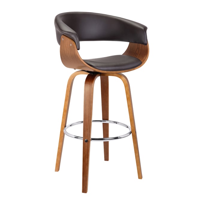 Luxur Living Devali Brown 30 Inch Bar Height Stool LUX-LCJSBAWABR30