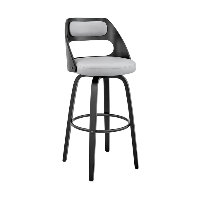 Luxur Living Devala Gray Black 26 Inch Bar Stool LUX-LCJUBABLGR26