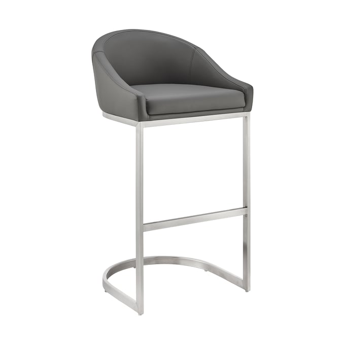 Luxur Living Dhamana Gray 26 Inch Counter Stool LUX-LCKABABSGRY26