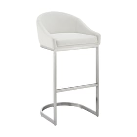 Luxur Living Dhamana White 26 Inch Counter Stool