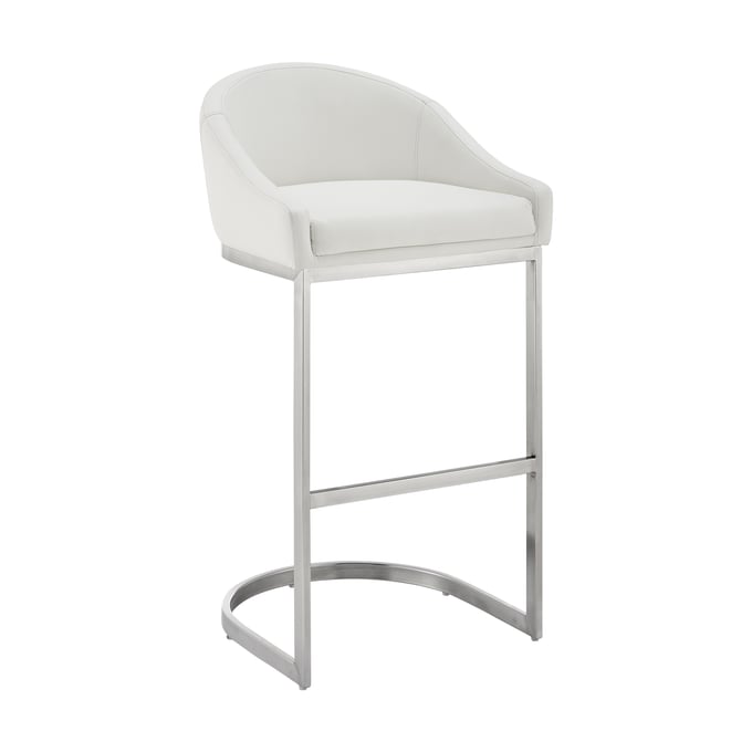 Luxur Living Dhamana White 26 Inch Counter Stool LUX-LCKABABSWHI26