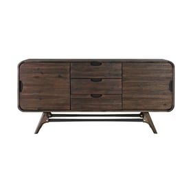 Luxur Living Dhanapur Brown Brushed 3 Drawer Sideboard Buffet