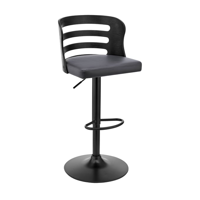 Luxur Living Dhanora Gray Bar Stool LUX-LCKHBABLGR