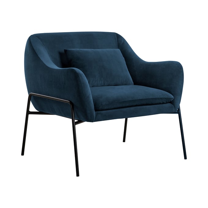 Luxur Living Dewarda Blue Accent Chair LUX-LCKRCHBLU