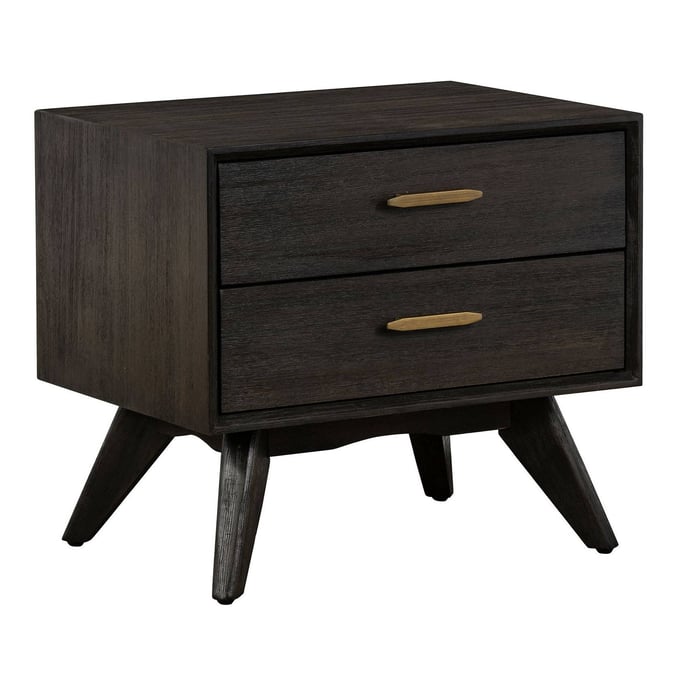 Luxur Living Asolwadi Brushed Brown 2 Drawer Night stand LUX-LCLFLABR