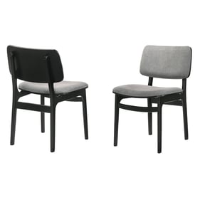 2 Luxur Living Diggi Black Gray Dining Chairs