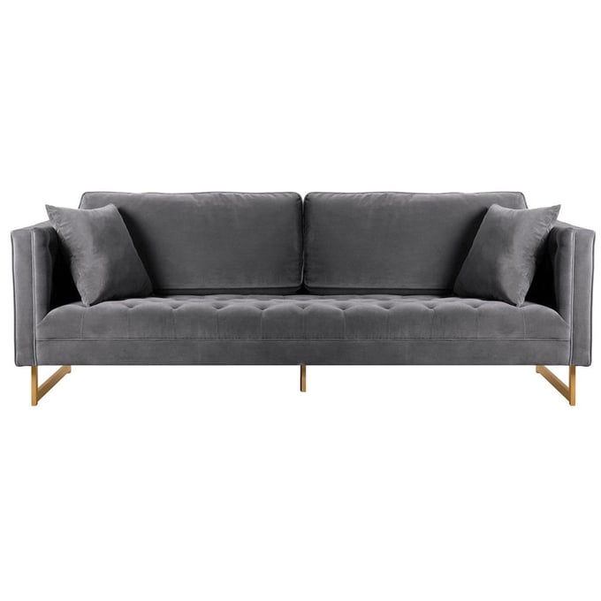 Luxur Living Dhore Gray Sofa LUX-LCLN3GRY