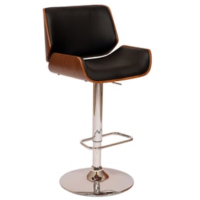 Luxur Living Donad Black Swivel Bar Stool