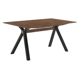 Luxur Living Dharul Walnut Black 63 Inch Dining Table