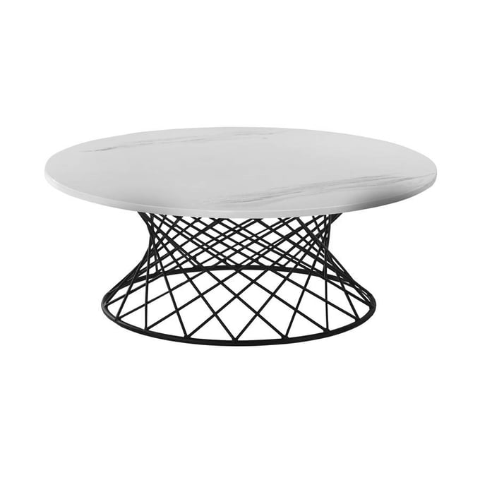 Luxur Living Kurankhed White Black Coffee Table LUX-LCLXCOMB