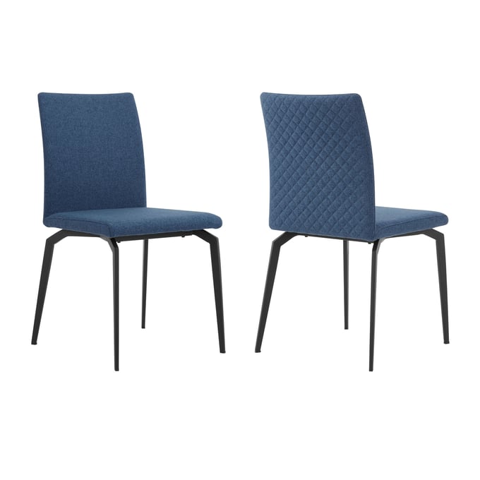 2 Luxur Living Ekamba Blue Dining Room Chairs LUX-LCLYSIBLUE