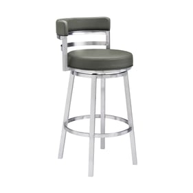 Luxur Living Fattepur Gray 26 Inch Counter Height Stool