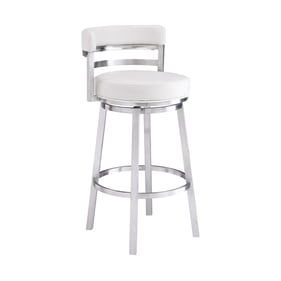 Luxur Living Fattepur White 26 Inch Counter Height Stool