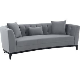 Luxur Living Ganu Gray Velvet Modern Sofa