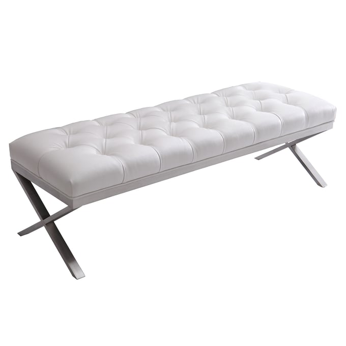 Luxur Living Gholwa White Bench LUX-LCMIBEWH