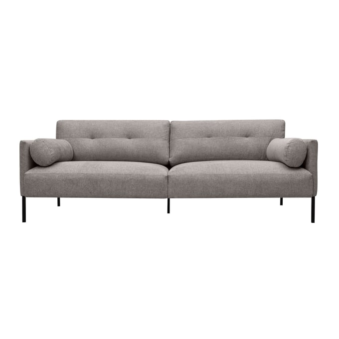 Luxur Living Gawandgaon Gray Fabric Sofa LUX-LCMISOBLKGRY