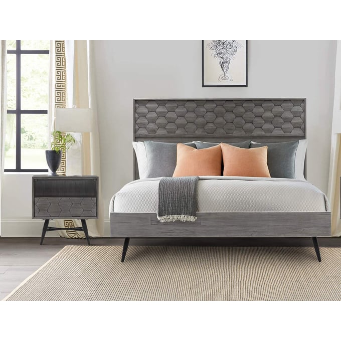 Luxur Living Gadhala Grey 2pc Queen Bedroom Set LUX-LCMKBDTGQN-BR-S2