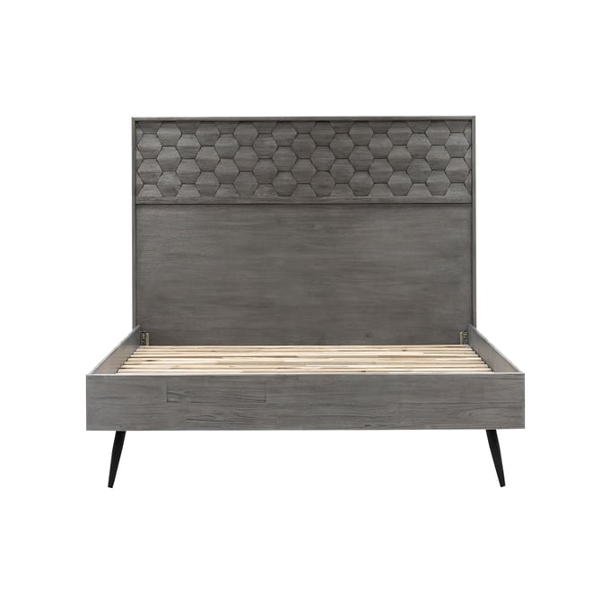 Luxur Living Gadhala Grey Queen Platform Frame Bed LUX-LCMKBDTGQN