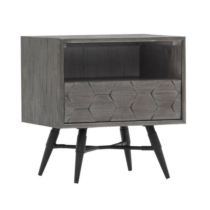 Luxur Living Gadhala Grey Drawer Night Stand LUX-LCMKLATG