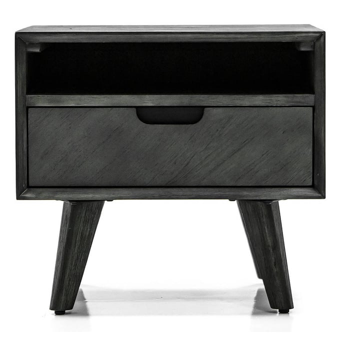 Luxur Living Ghusar Tundra Grey Single Drawer Night Stand LUX-LCMOLATG