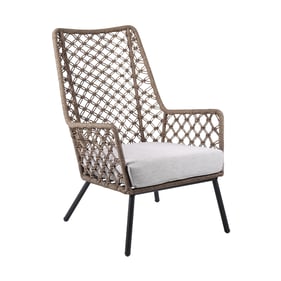 Luxur Living Galandi Taupe Gray Indoor Outdoor Lounge Chair