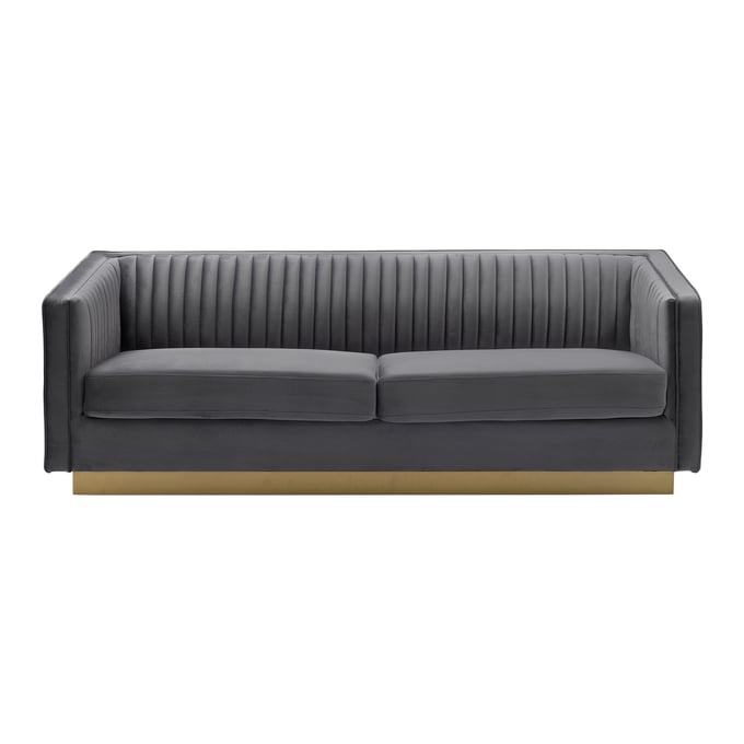 Luxur Living Ghonga Dark Gray Sofa LUX-LCMR3GREY