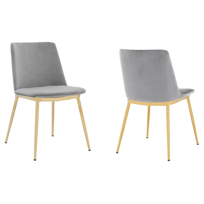 2 Luxur Living Gaul Gray Dining Room Chairs LUX-LCMSSIGLGRY