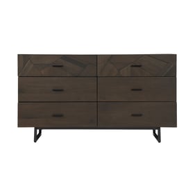 Luxur Living Gangalwadi Smoke Oak 6 Drawer Dresser