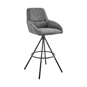 Luxur Living Hatrun Charcoal 26 Inch Counter Height Stool